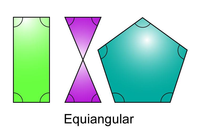 A polygon with the same internal angles of all corners are called equiangular polygons